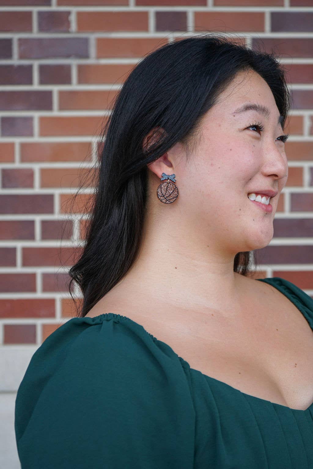 Bow Basketball Earrings // Jewelry, Earrings, Game Day