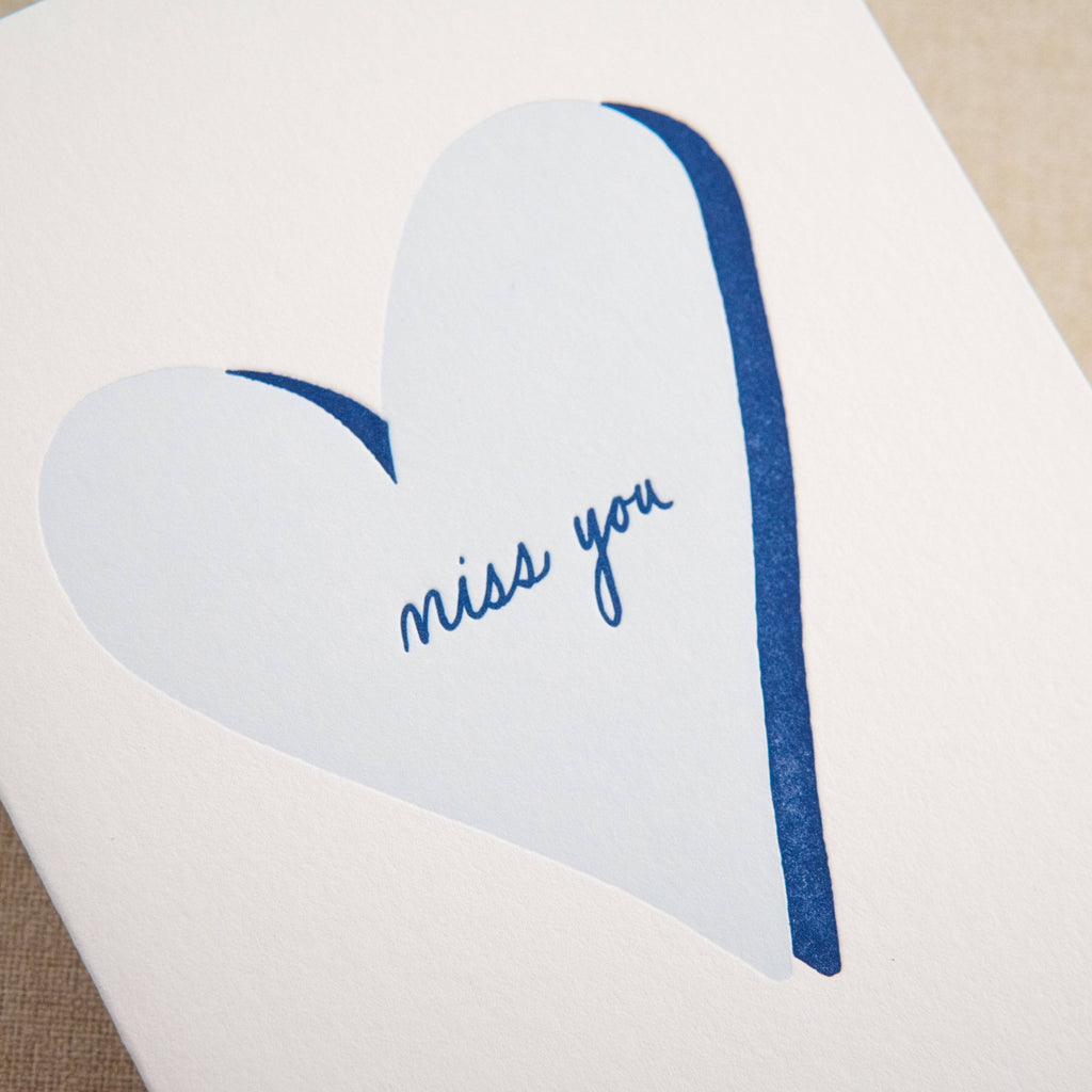 Miss You Card | Letterpress Greeting Card