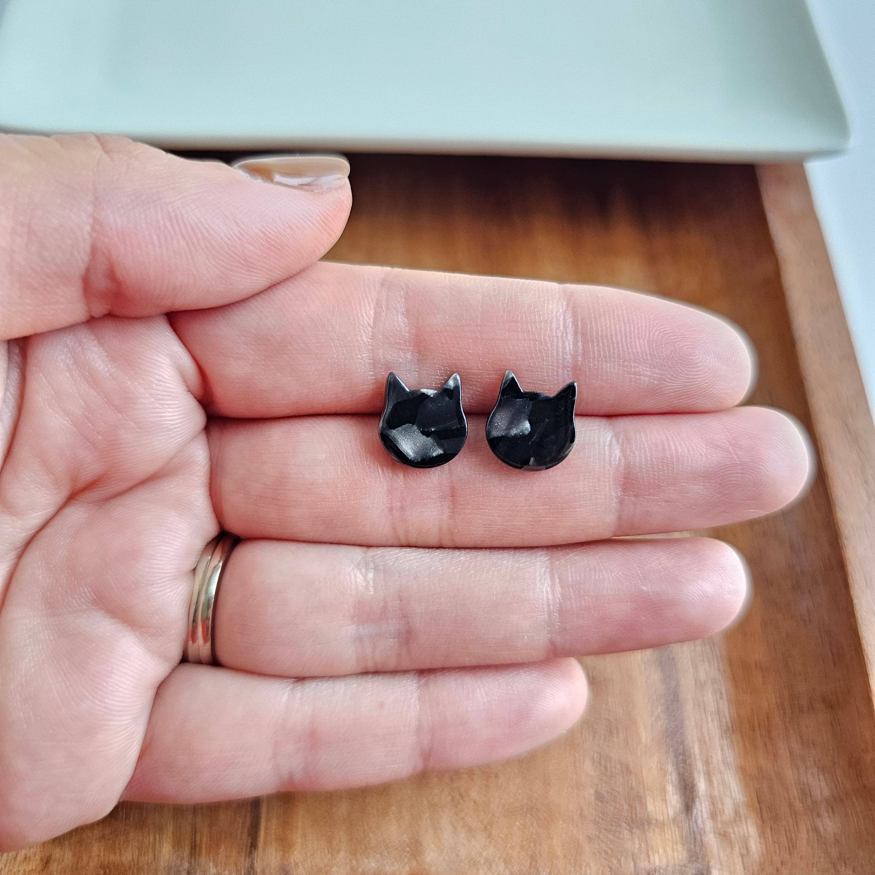 Black Cat Studs