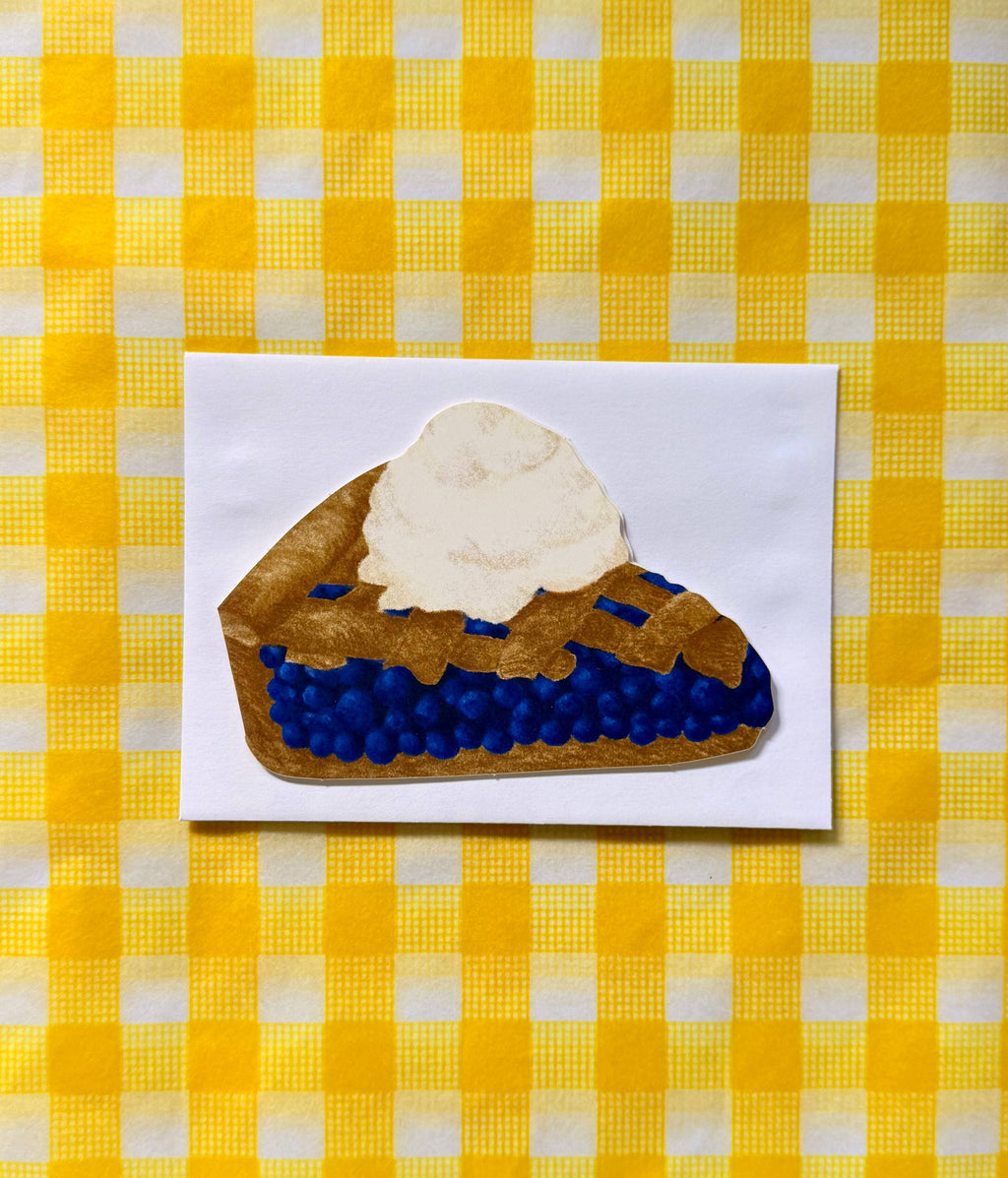 Blueberry Pie Die-Cut Greeting Card