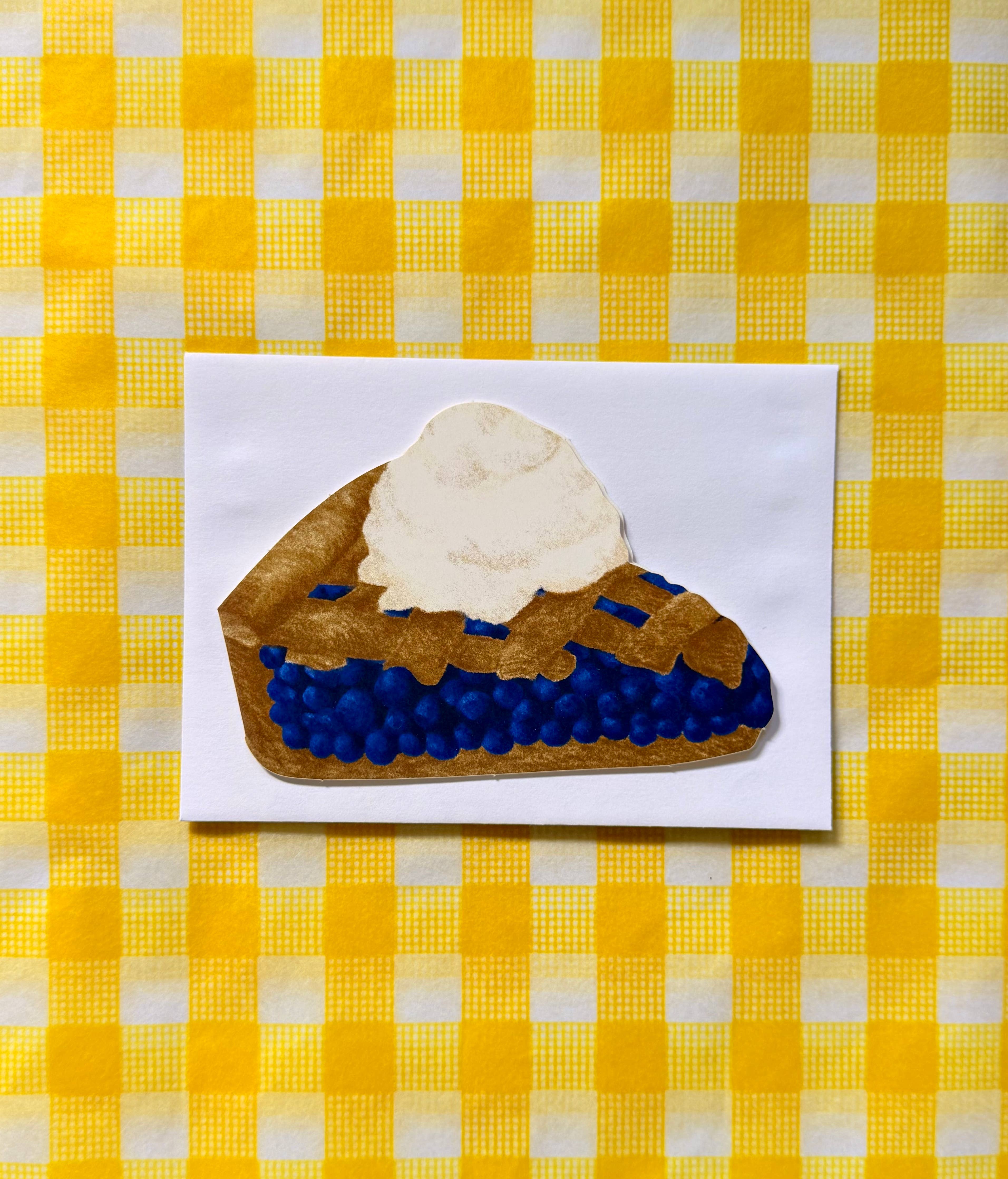 Blueberry Pie Die-Cut Greeting Card