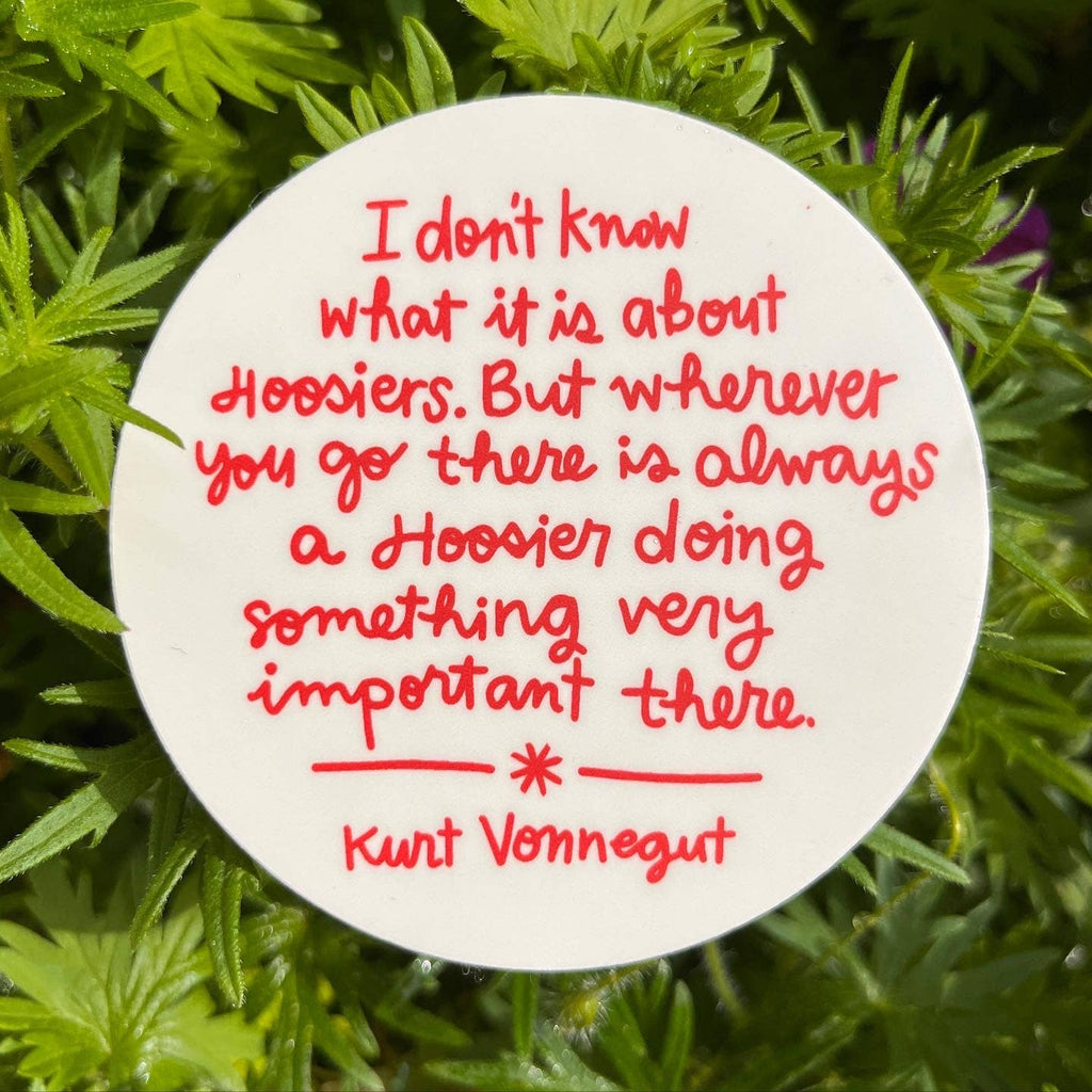 Kurt Vonnegut "Hoosier" Sticker