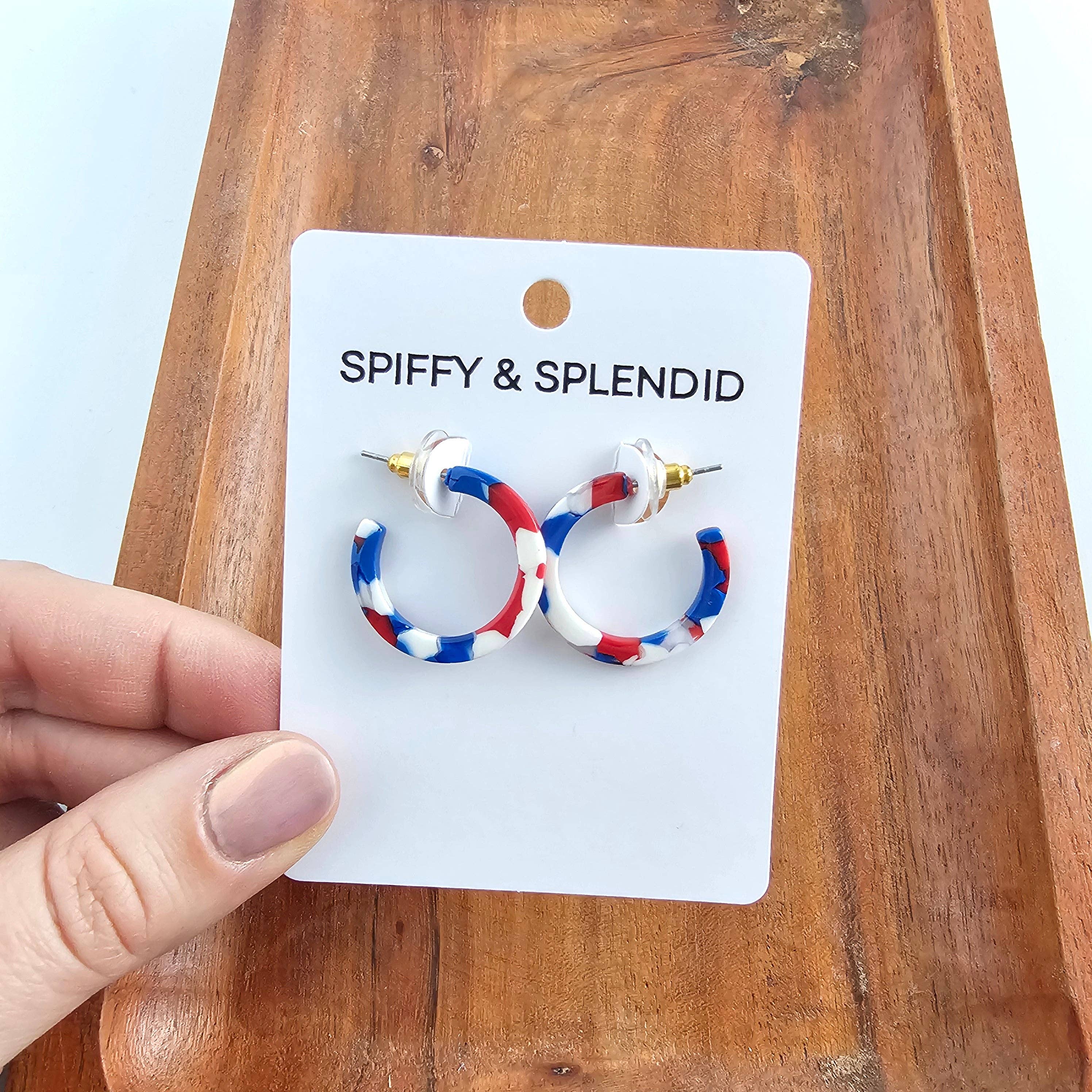 Red, White & Blue Mini Hoops