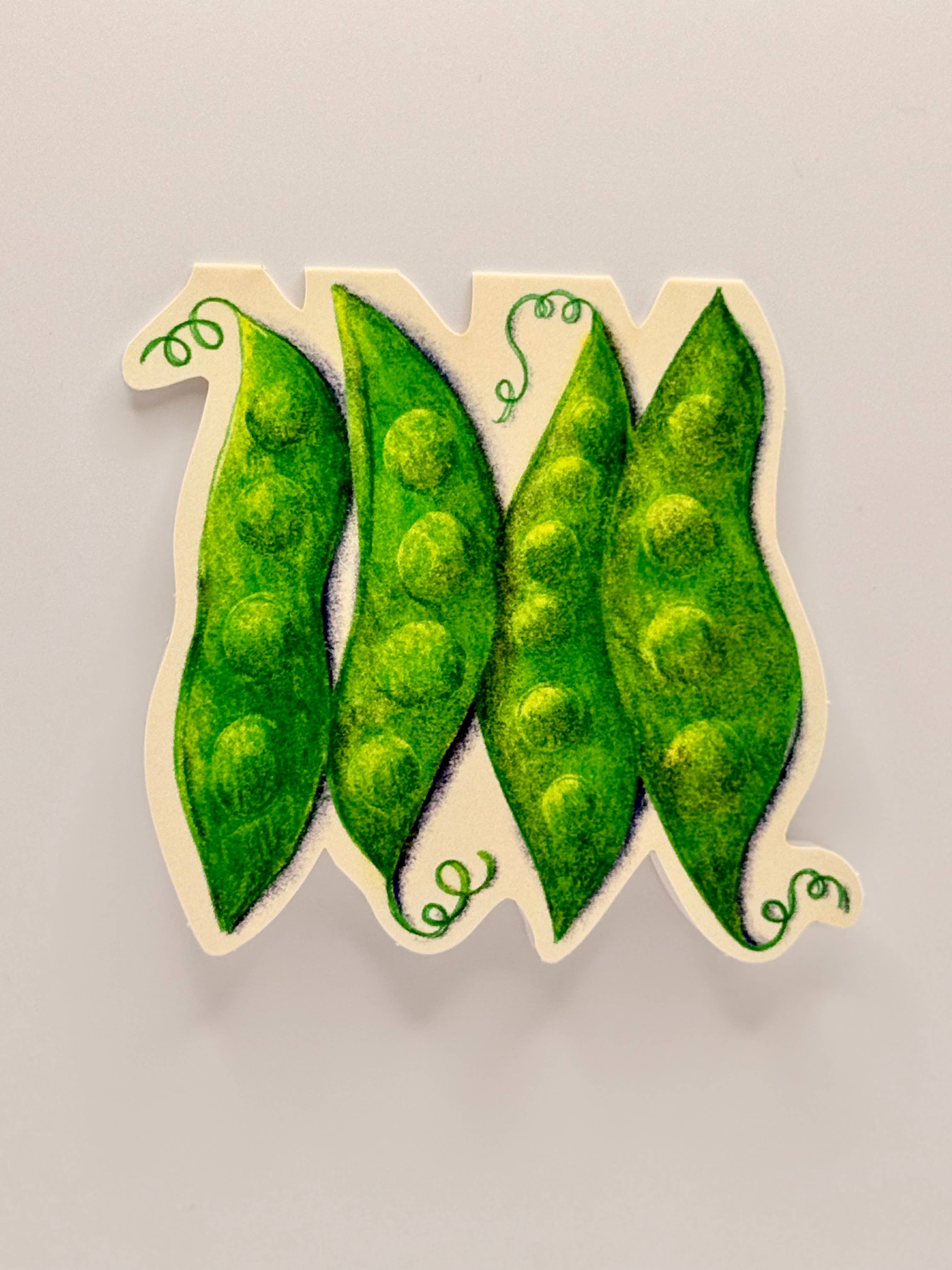 Summer Snap Peas Die-Cut Greeting Card