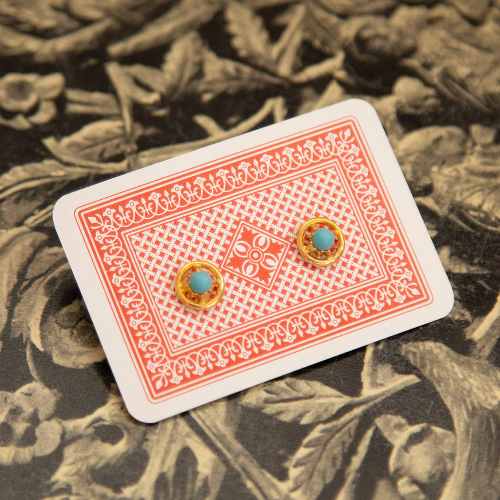Vintage Gold Stud Earrings