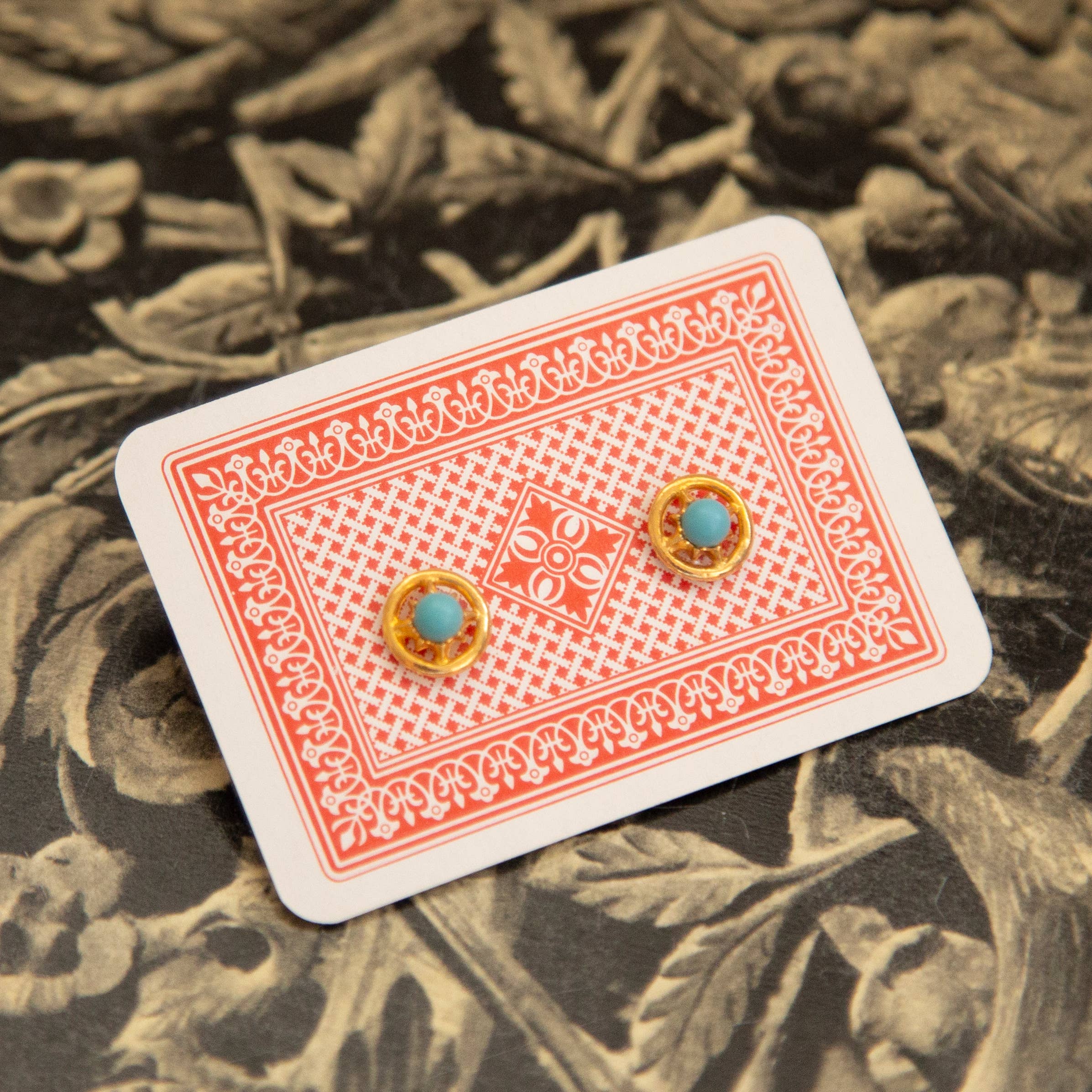 Vintage Gold Stud Earrings