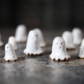 Handmade Tiny Ceramic Ghost in a Bubble | Mini Ghost Figurin