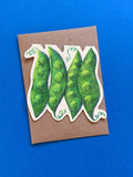 Summer Snap Peas Die-Cut Greeting Card