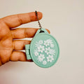 Floral Photo Locket Bag Charm