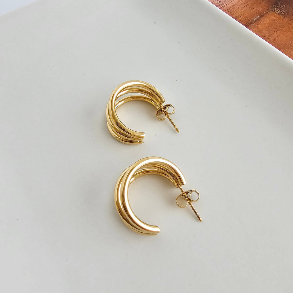 Gold Luxe Treya Hoops