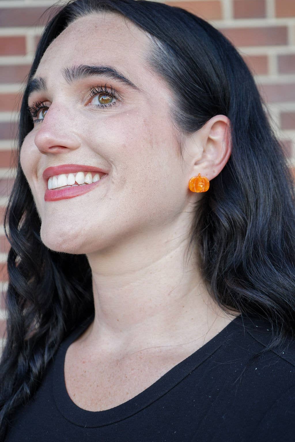 Orange Pumpkin Patch Studs