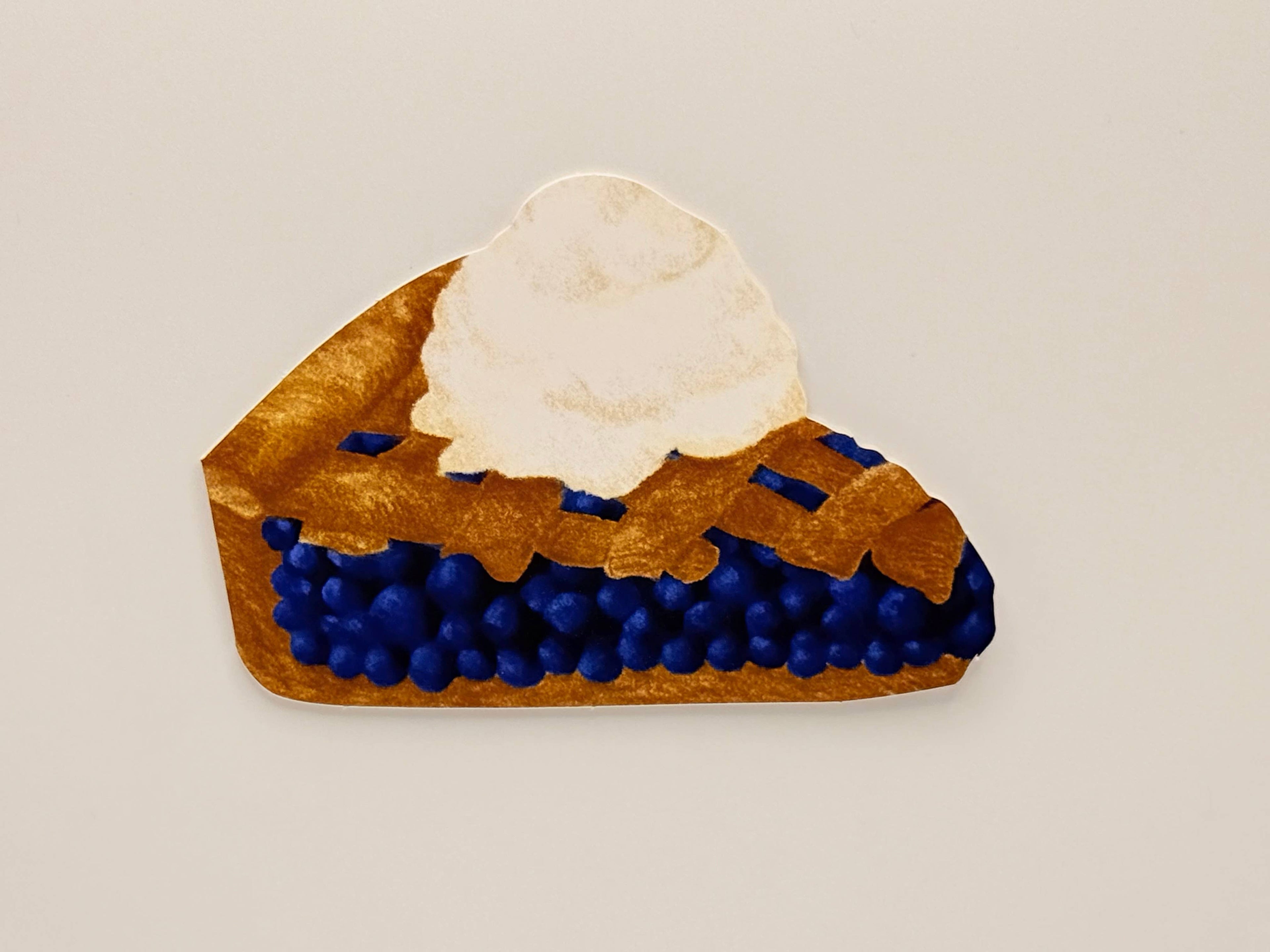 Blueberry Pie Die-Cut Greeting Card