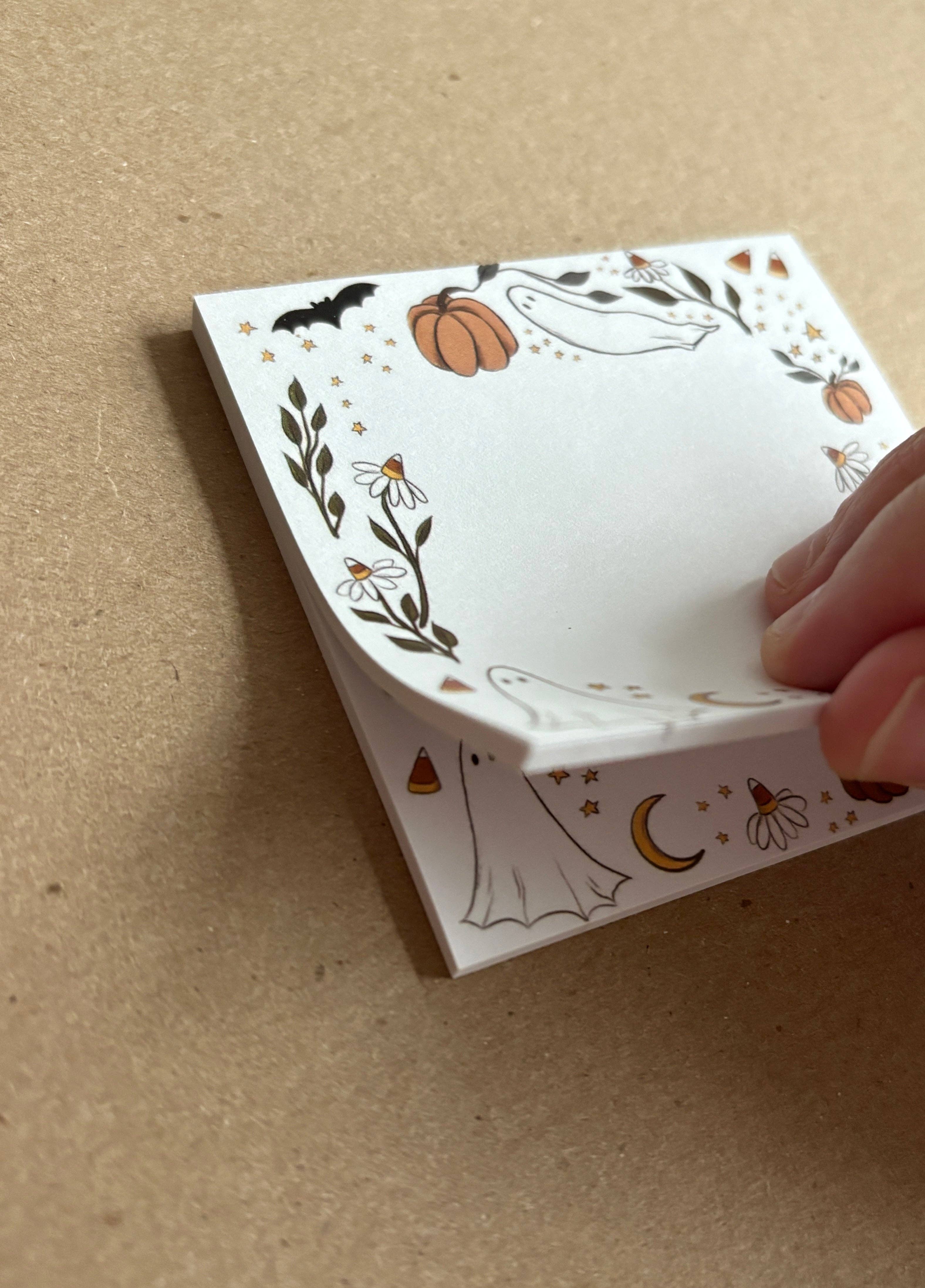 Ghosts and Pumpkins Sticky Note Pad