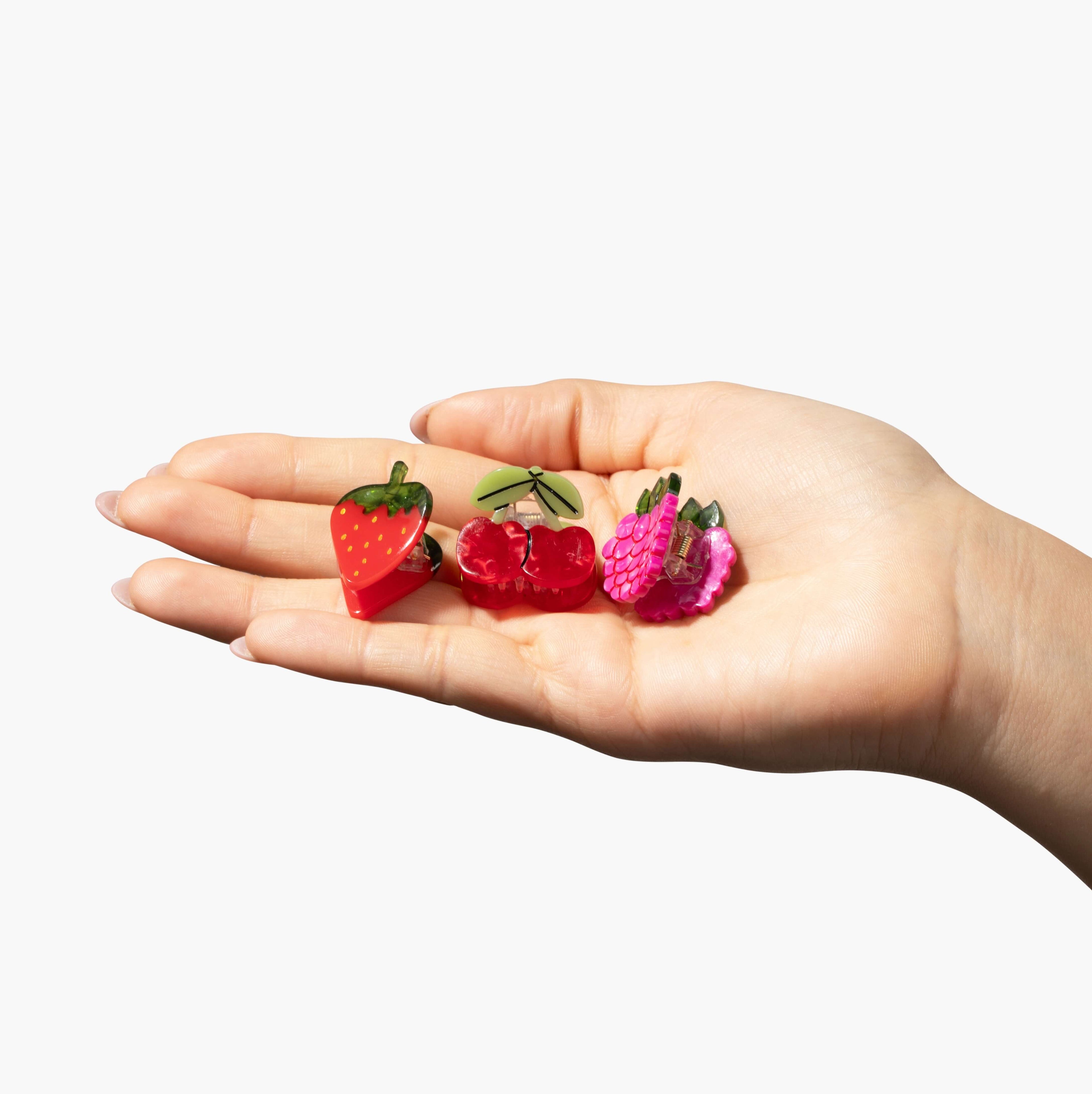 Micro Berry Basket Hair Clips