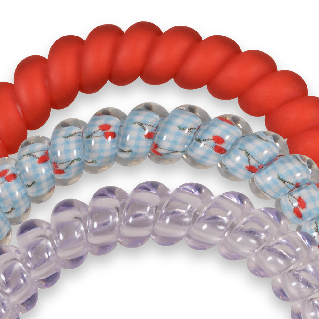 Spiral Hair Coils Small Basket of Cherries
