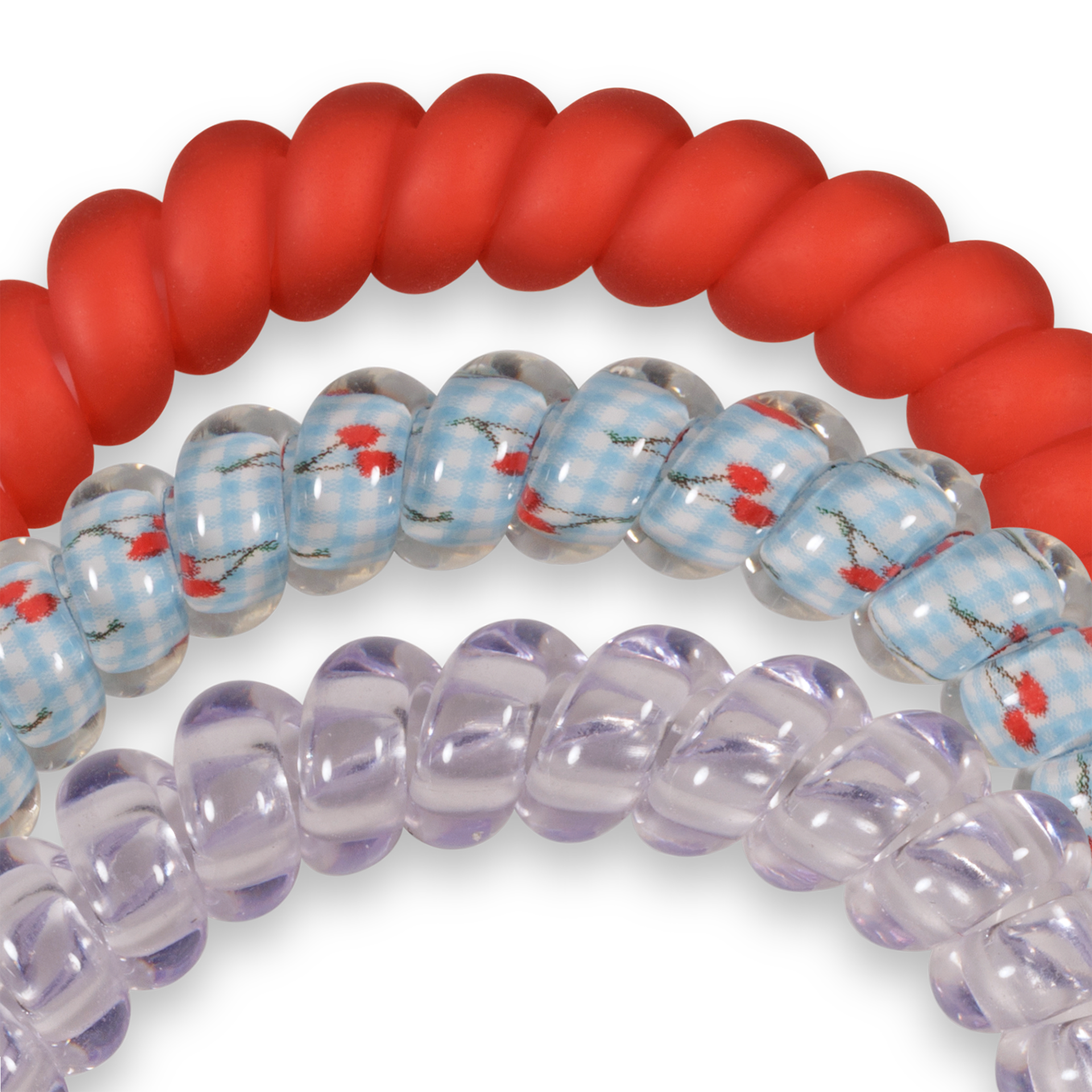 Spiral Hair Coils Small Basket of Cherries