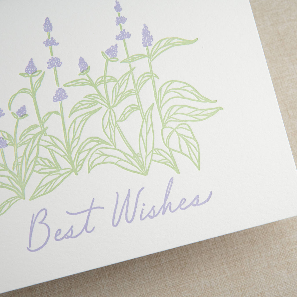Best Wishes Card | Letterpress Congrats Card