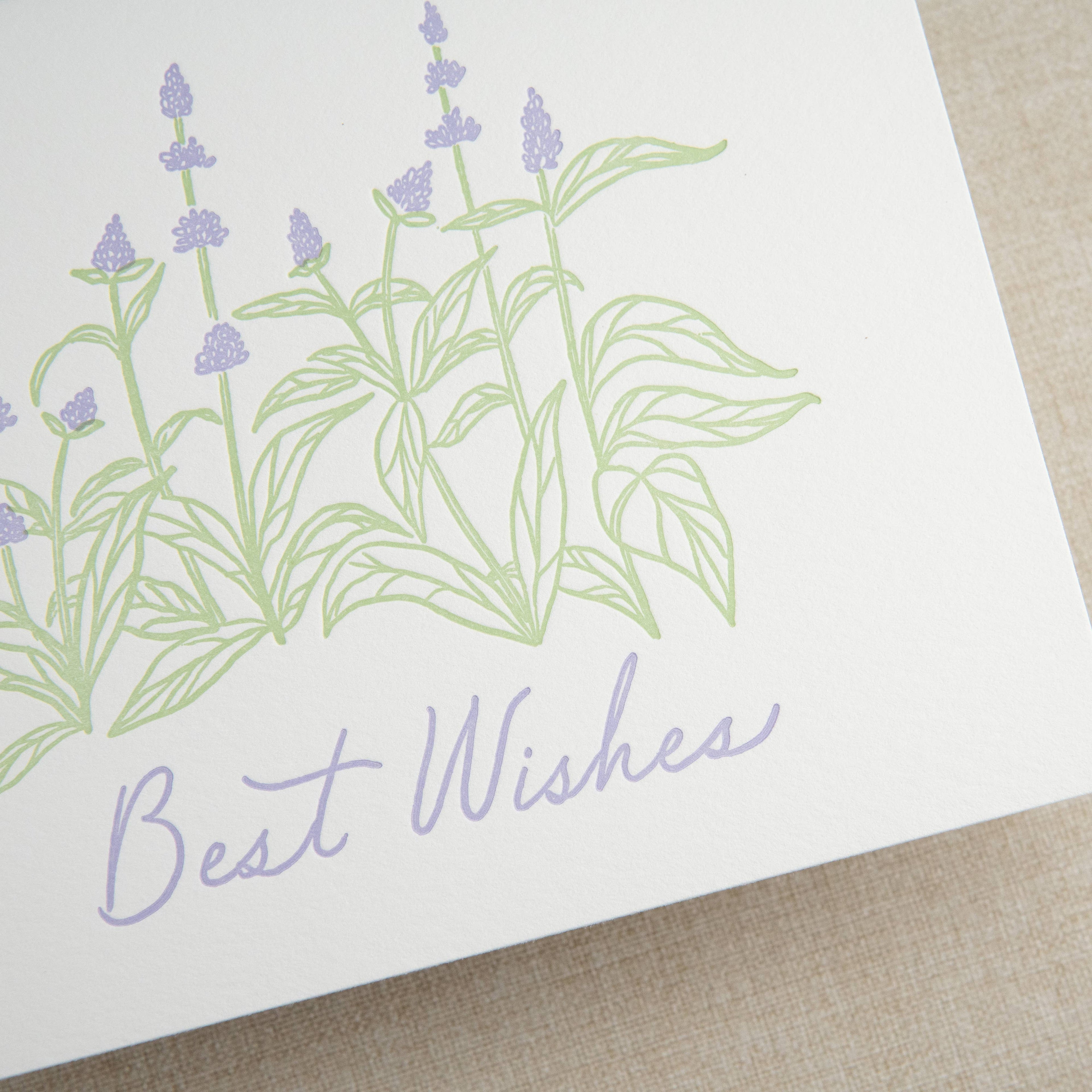 Best Wishes Card | Letterpress Congrats Card