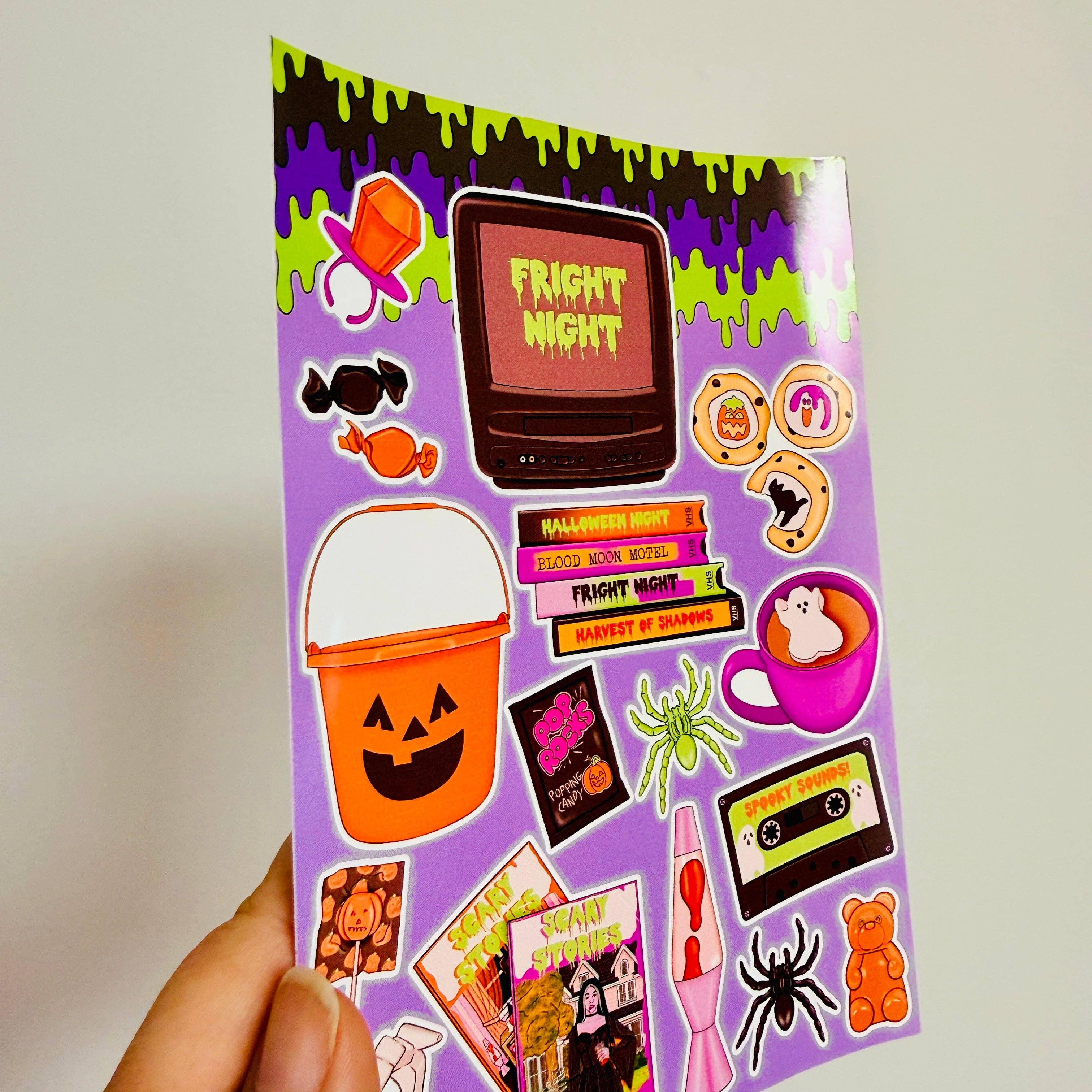 Junk Journal Stickers, Retro Halloween Minis