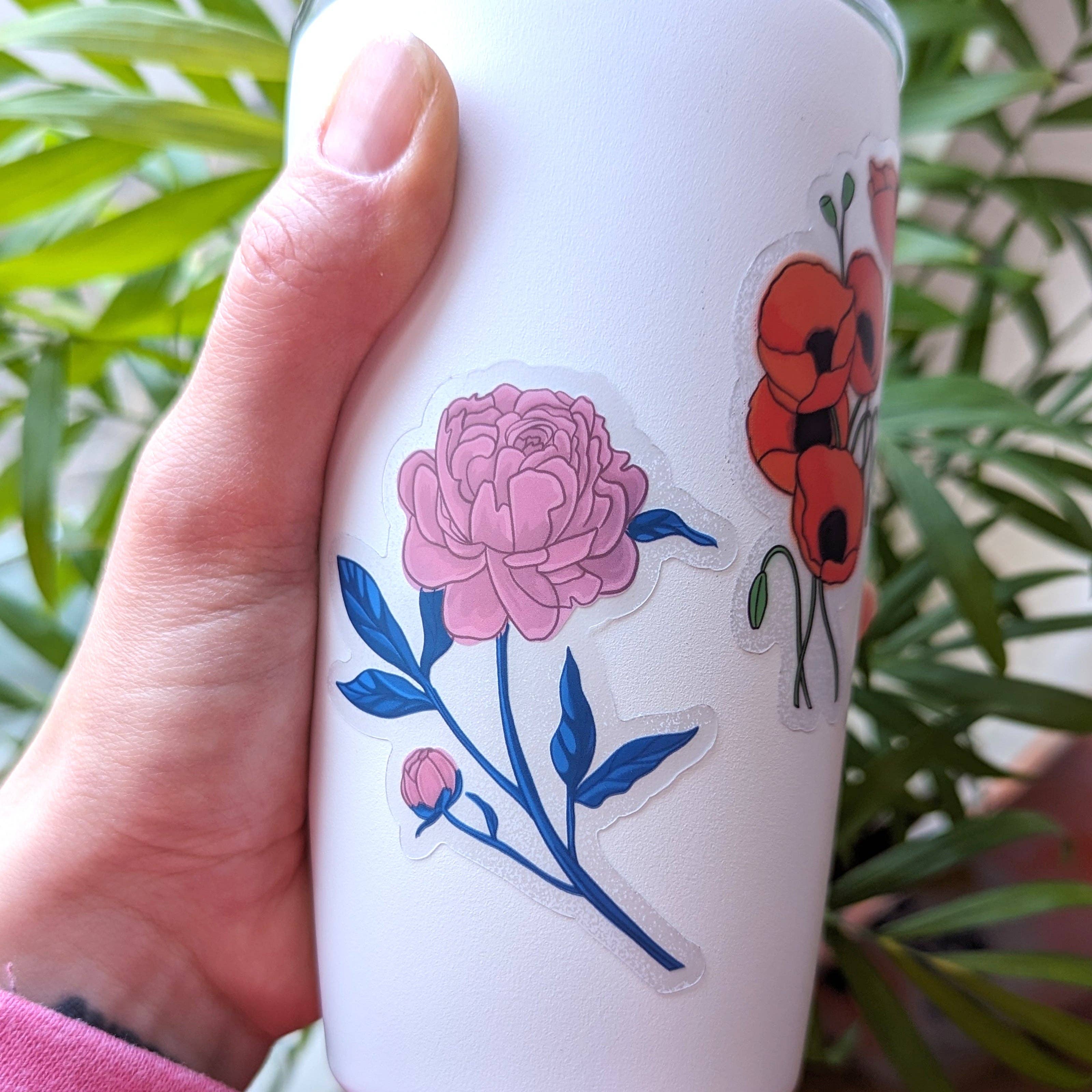 Peony Sticker