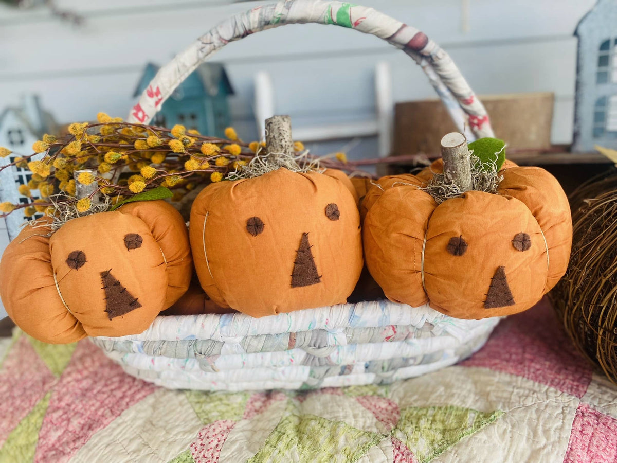Vintage Fabric Pumpkin