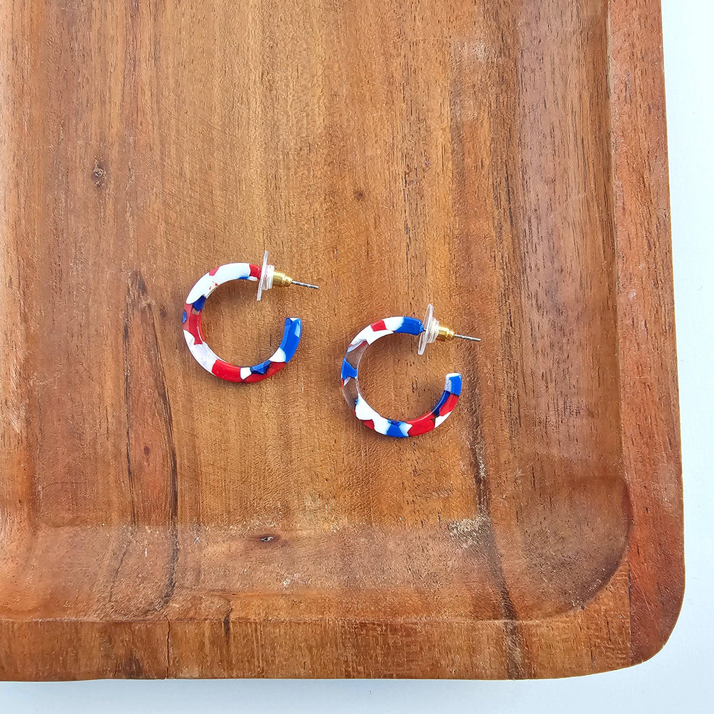 Red, White & Blue Mini Hoops