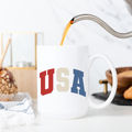 15 oz Fourth of July USA Ceramic Coffee Mug, July 4th Mug