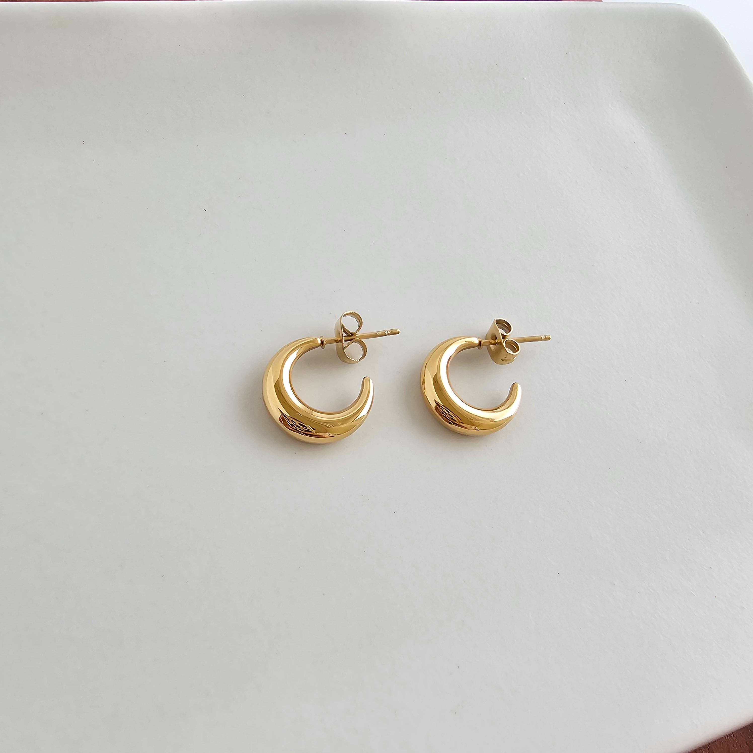 Mini Gold Luxe Selena Hoops