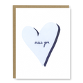 Miss You Card | Letterpress Greeting Card