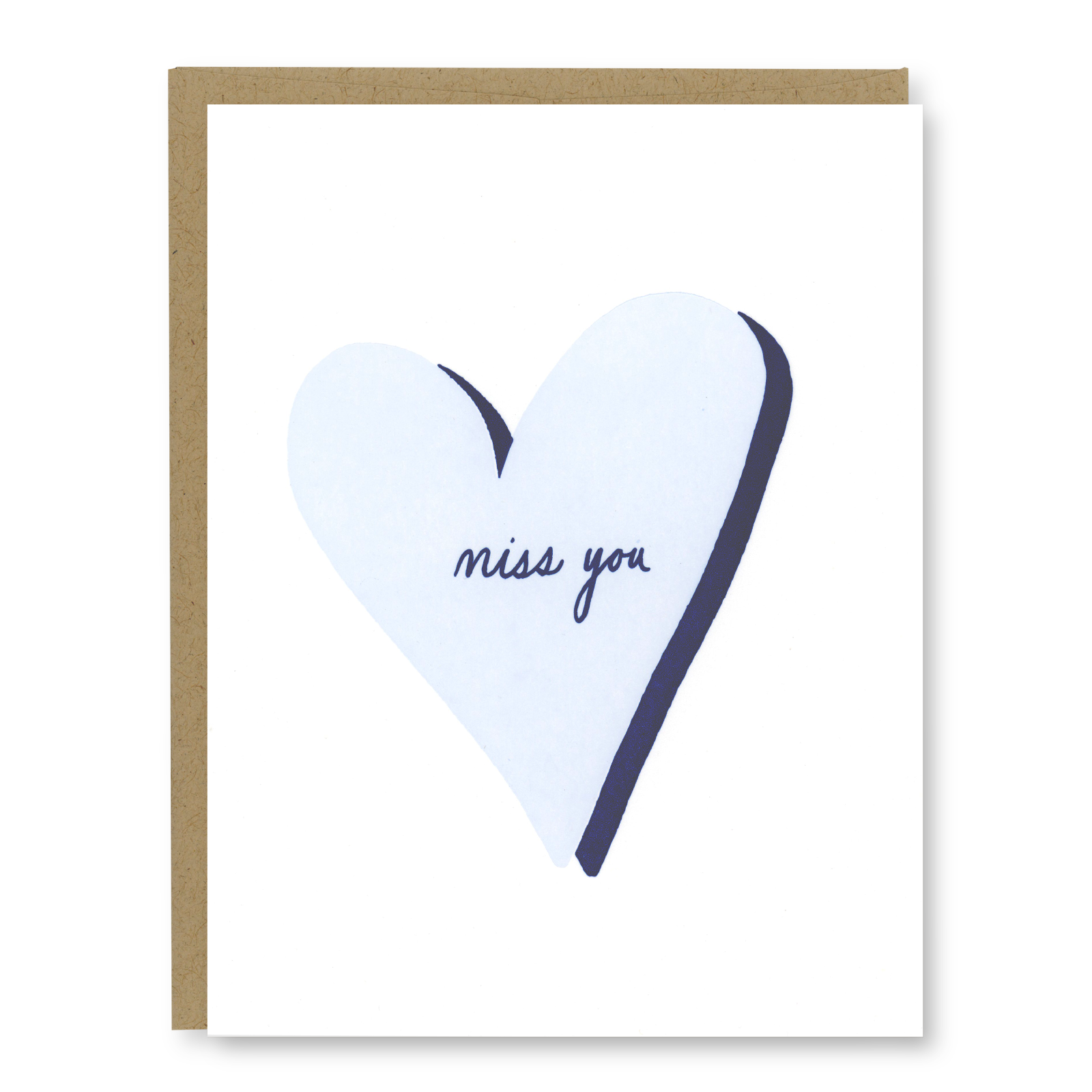 Miss You Card | Letterpress Greeting Card