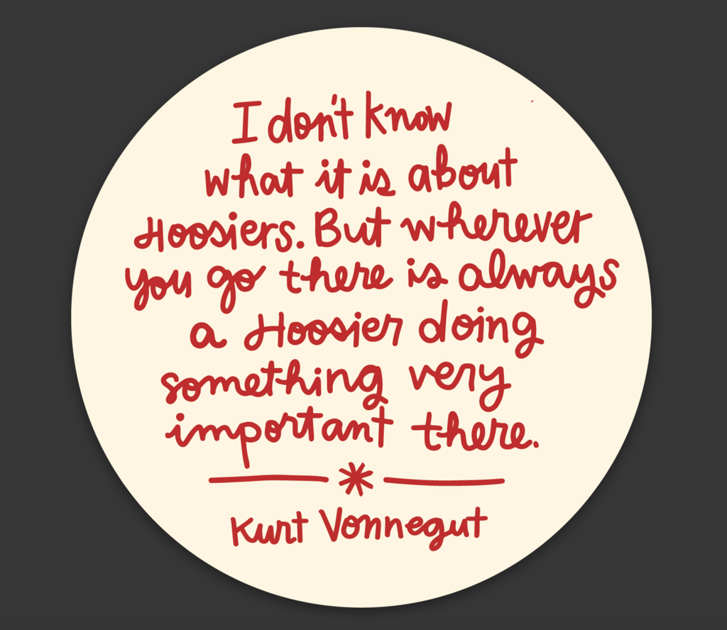 Kurt Vonnegut "Hoosier" Sticker