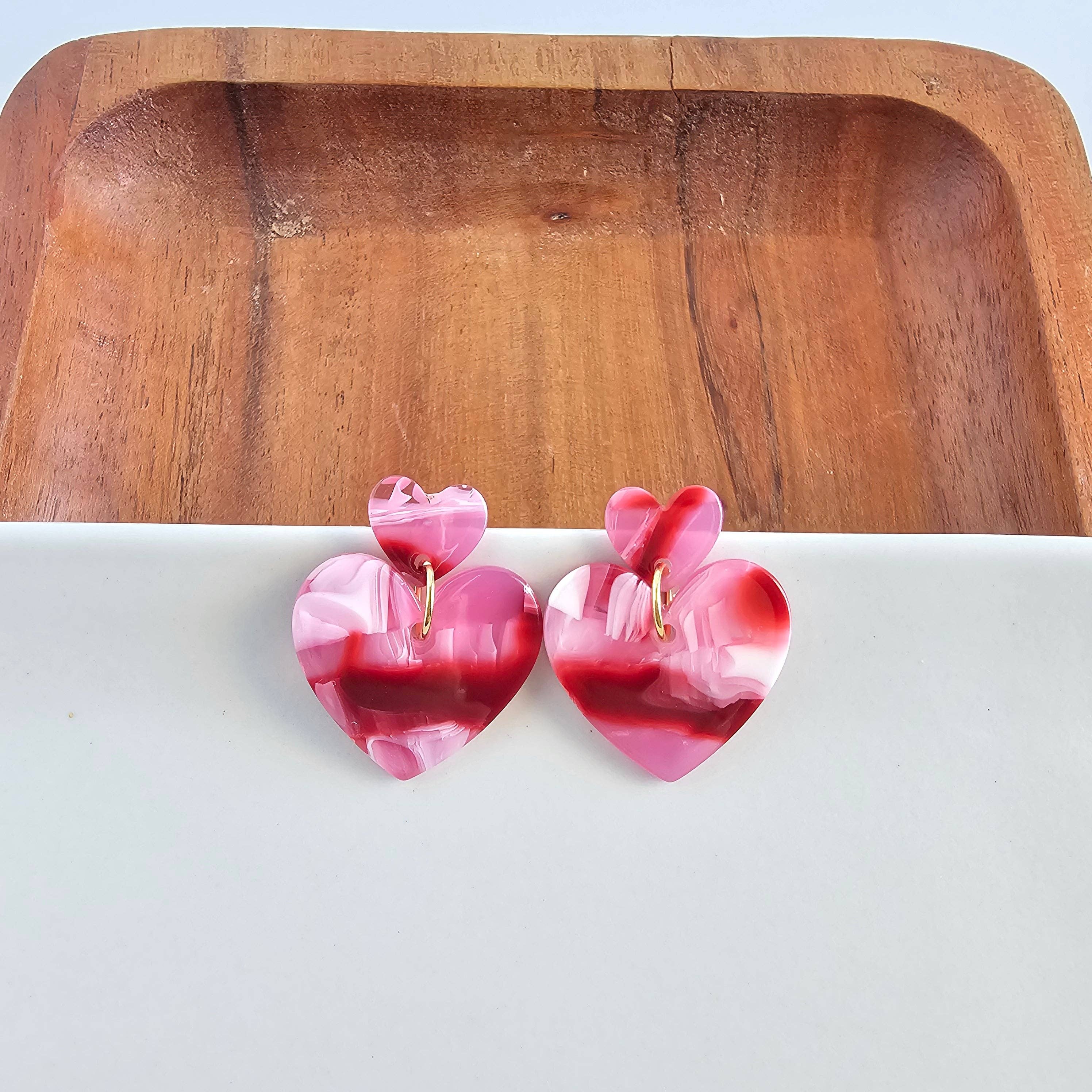 Darling Heart Earrings - Strawberry Fizz // Valentine's Day