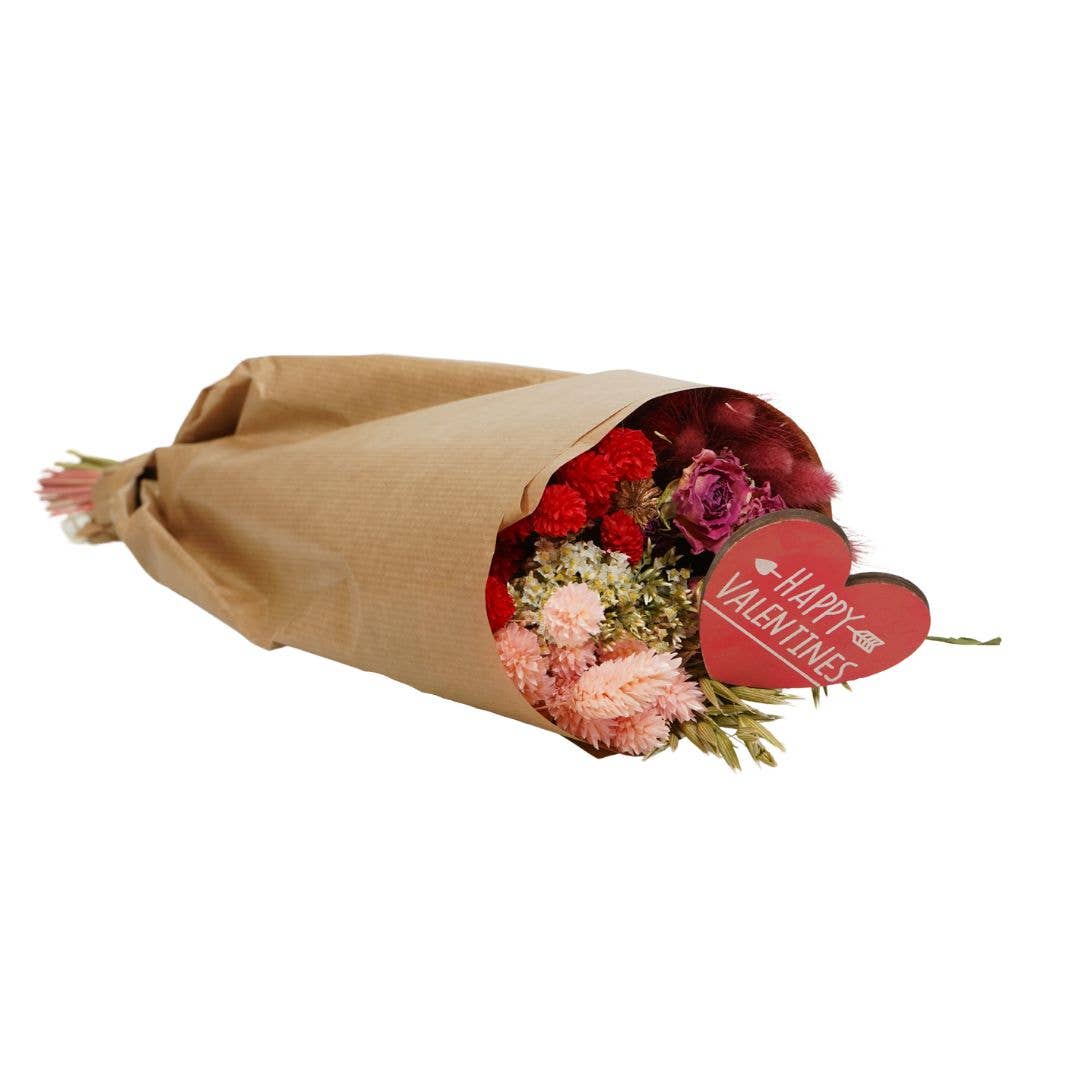 Dried Flowers - Market Bouquet - Red Allure w/ Vday Picks