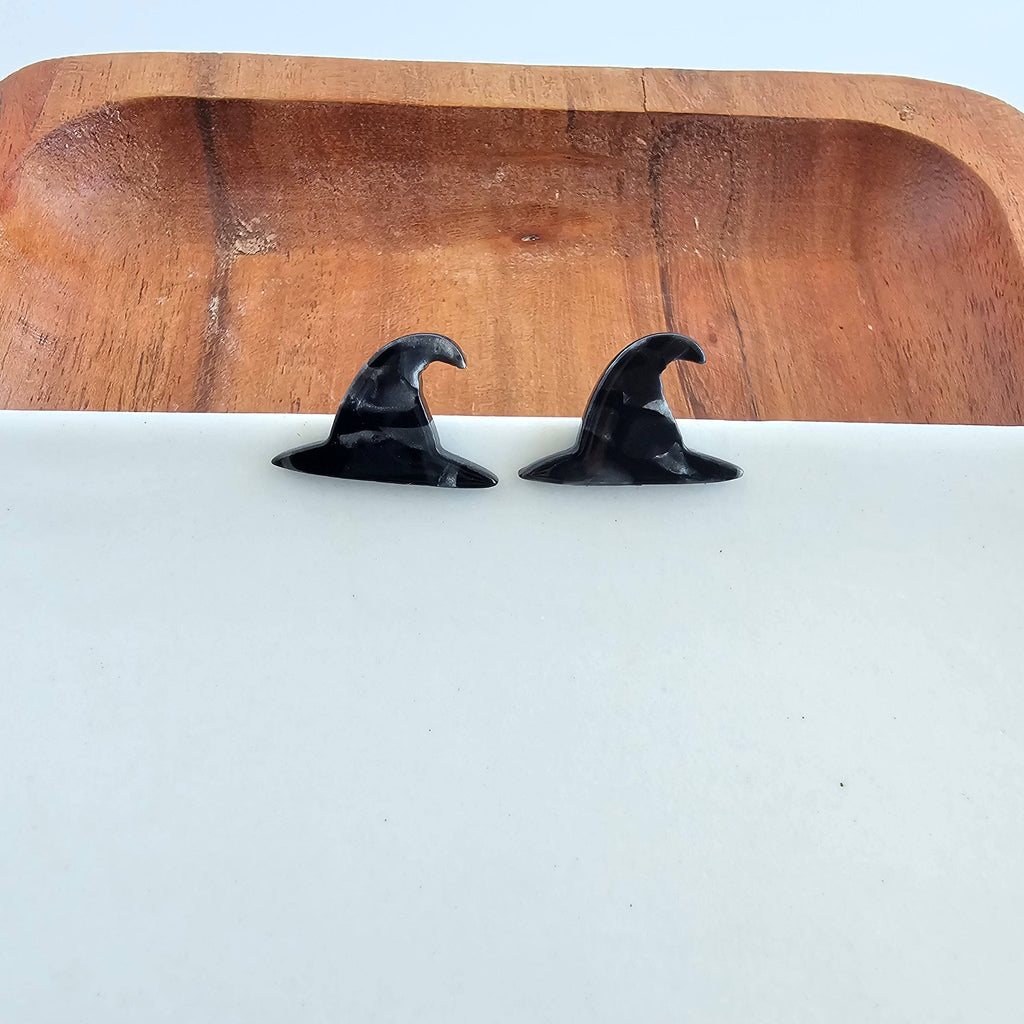 Black Witch Hat Studs