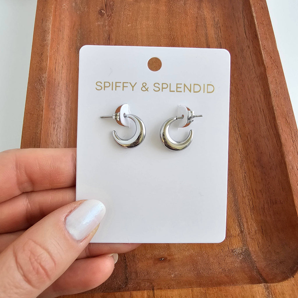 Mini Silver Luxe Selena Hoops