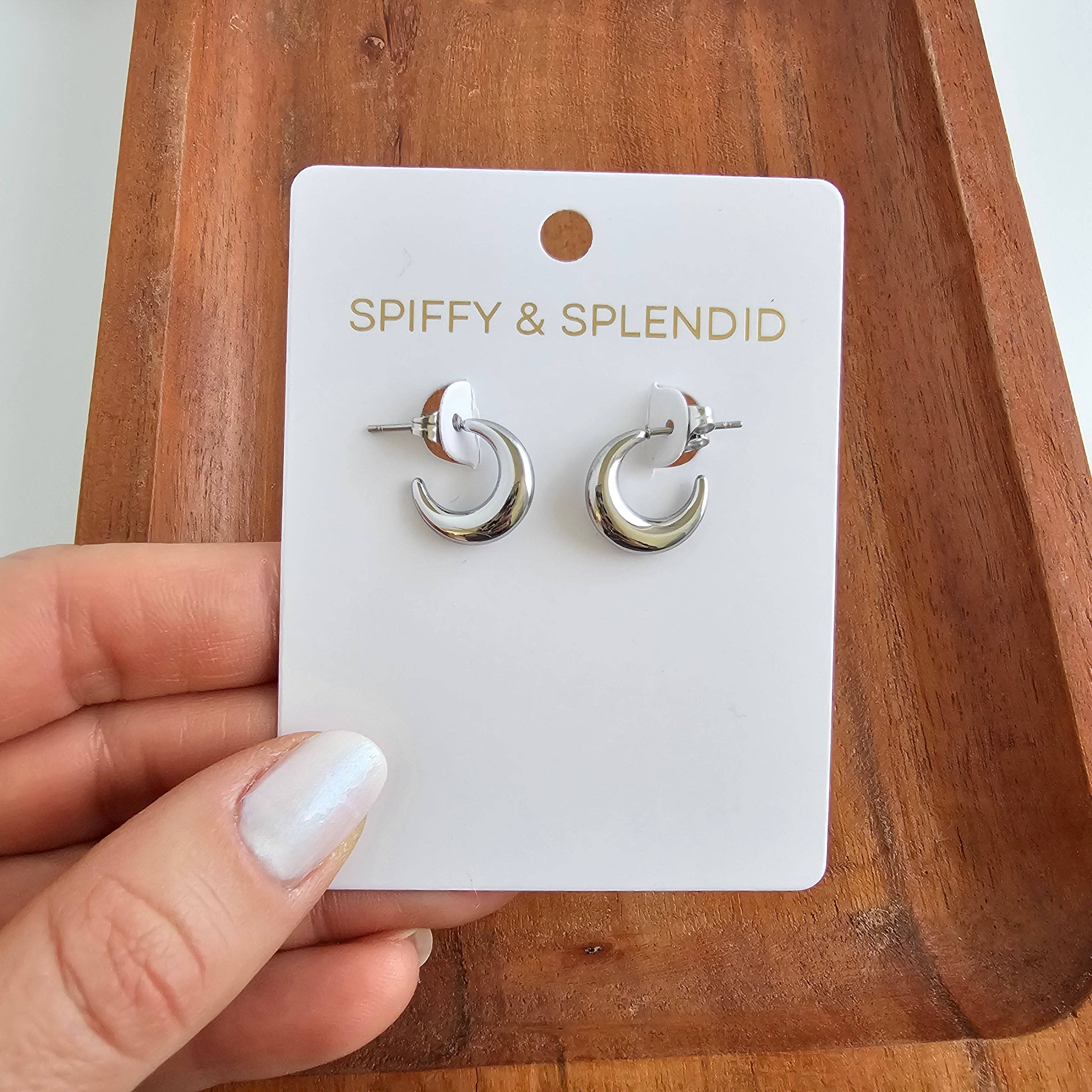 Mini Silver Luxe Selena Hoops