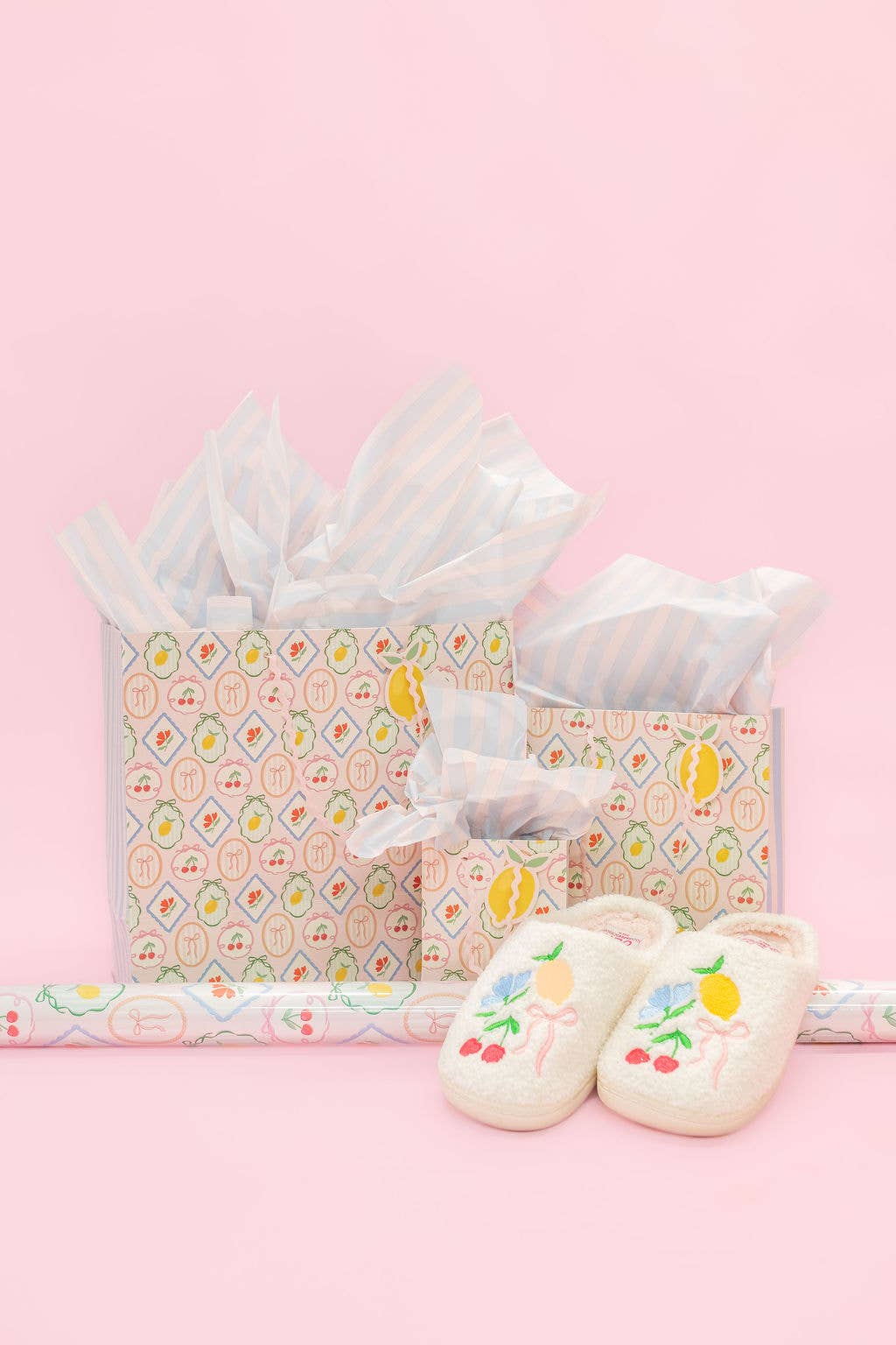 Fruit Cocktail + Stripe Gift Bag - Ric Rac Handle + Gift Tag