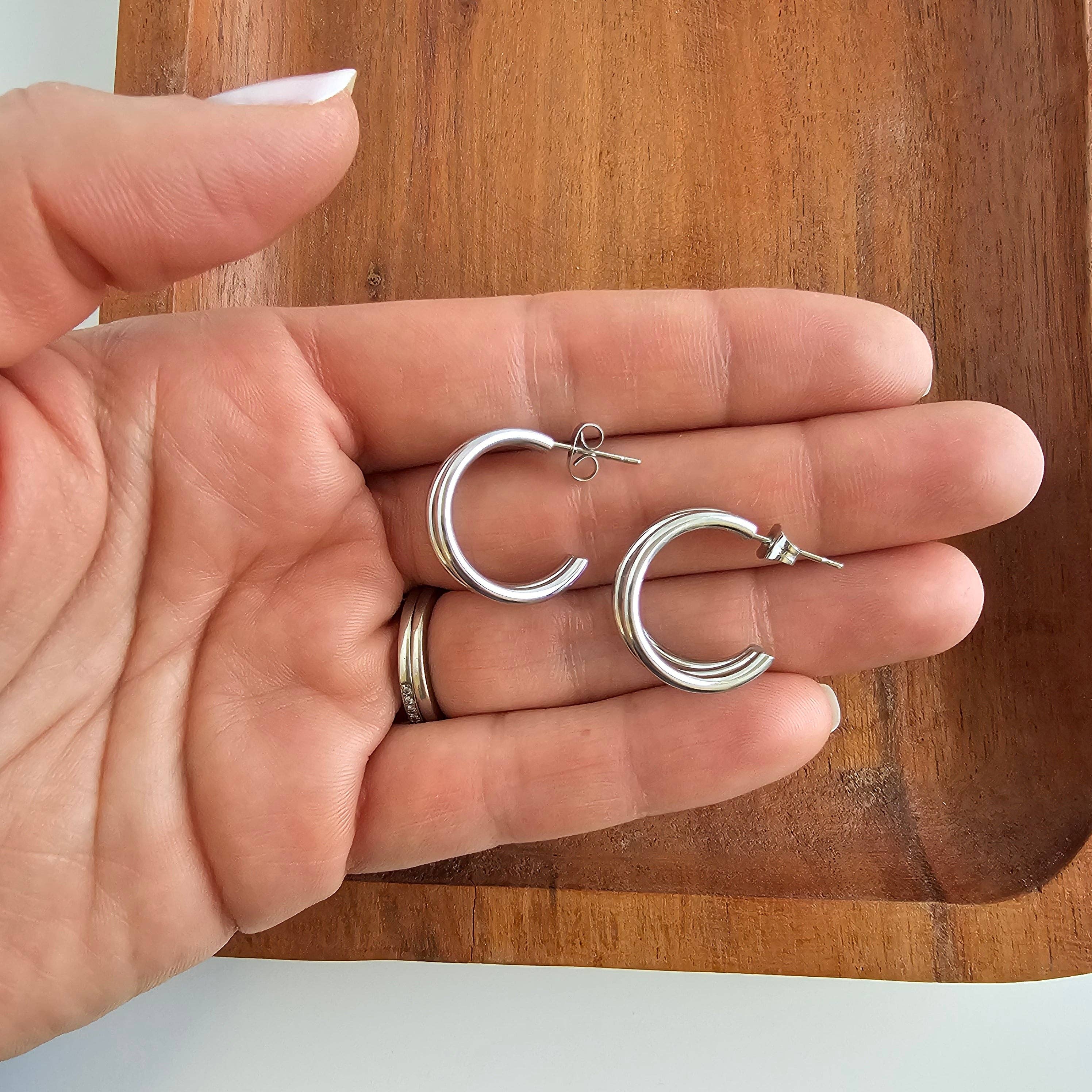 Silver Luxe Treya Hoops