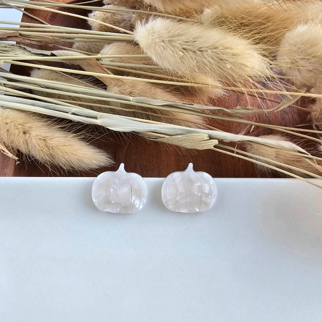 Cream Pumpkin Patch Studs
