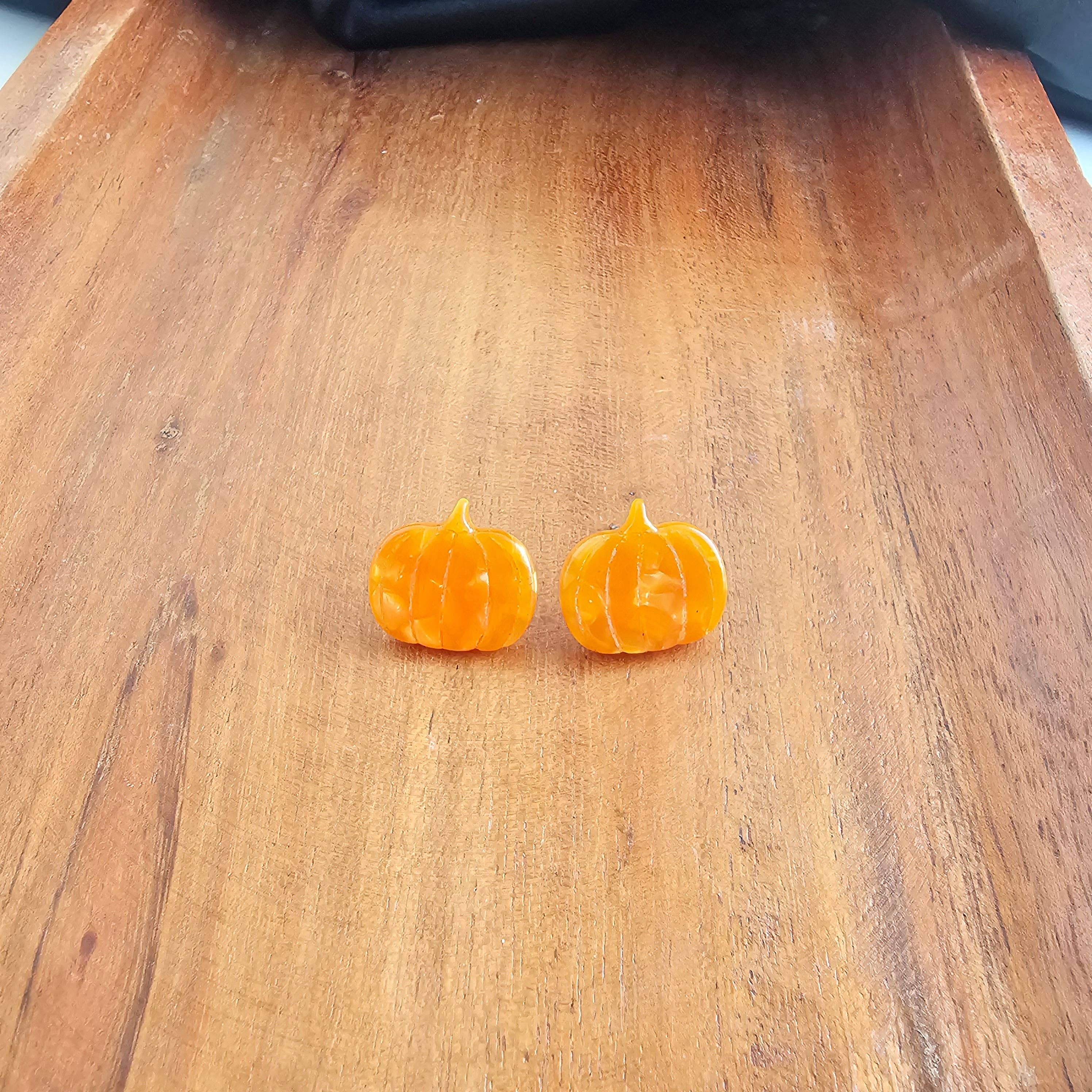 Orange Pumpkin Patch Studs