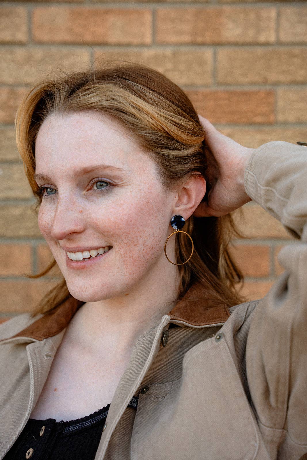 Amelia Earrings - Midnight Marble // Fall, Jewelry, Dangle