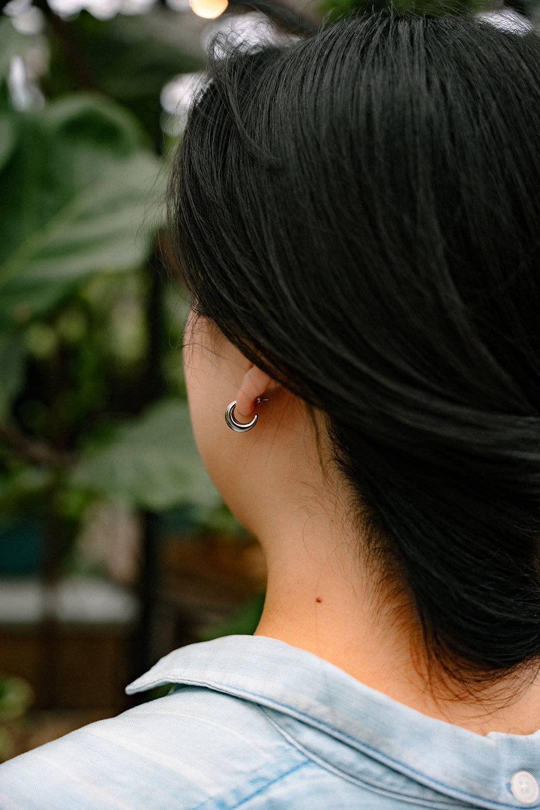 Mini Silver Luxe Selena Hoops