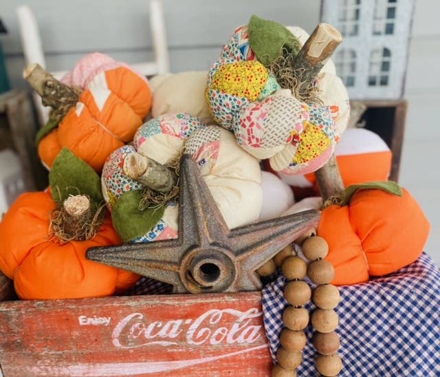 Handmade Quilted Fabric Pumpkin
