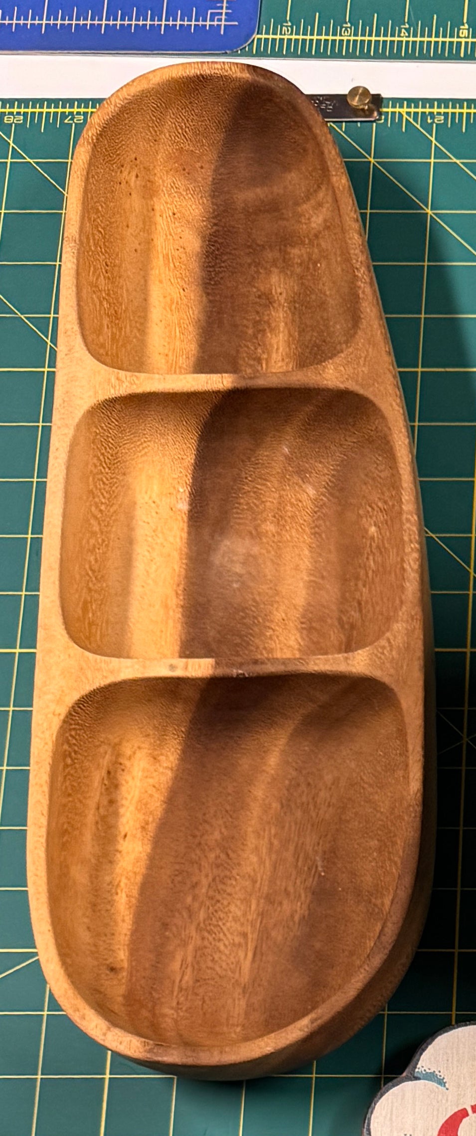 Monkeypod Wood Divided Tray