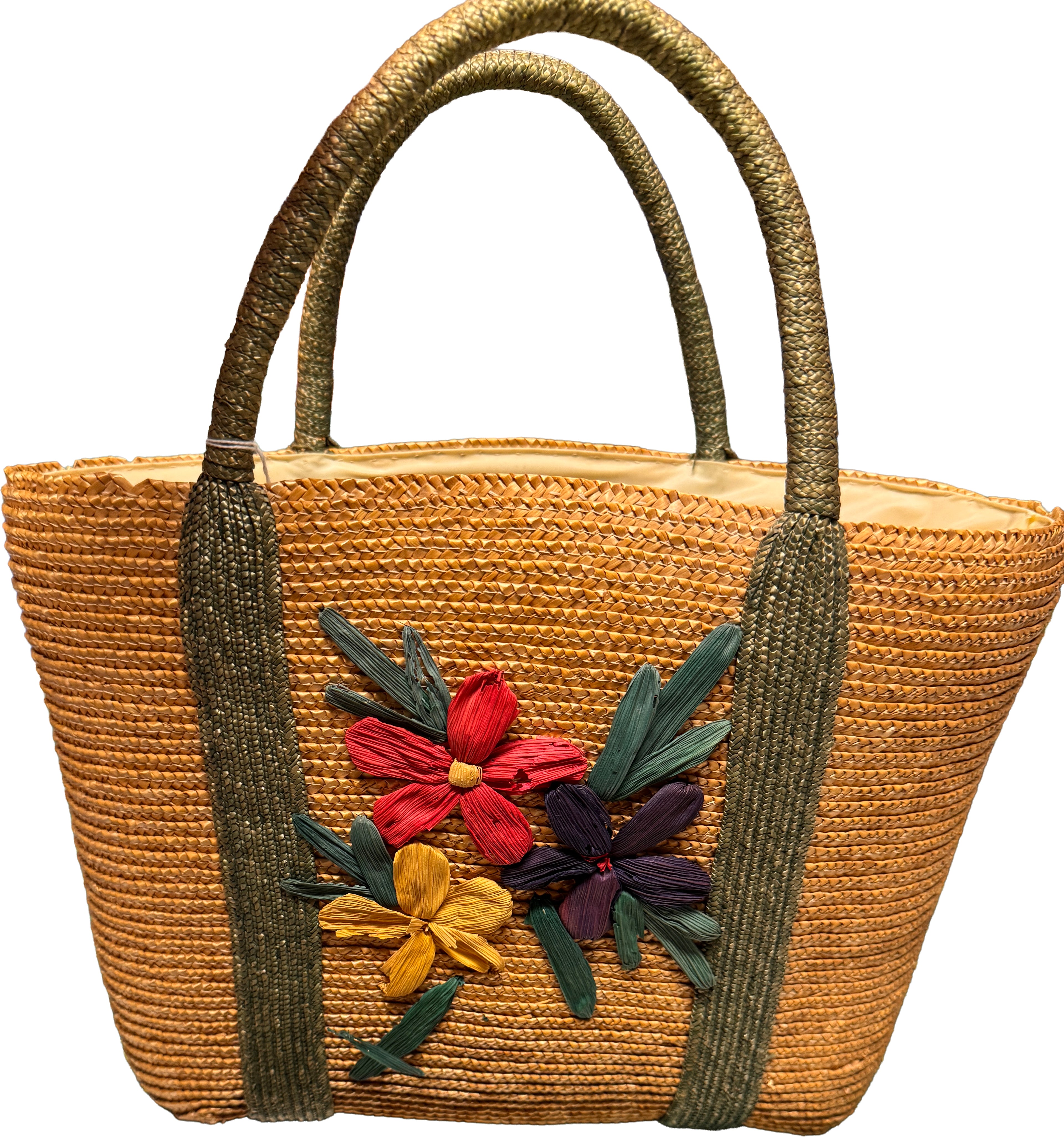 Vintage Straw Vacation Bag